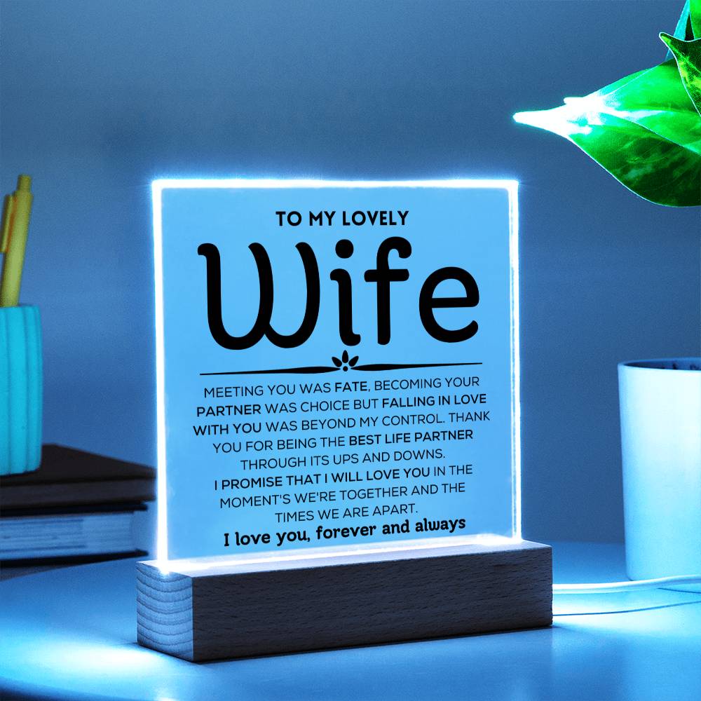 To My Wife - Love Choice - Acrylic Plaque