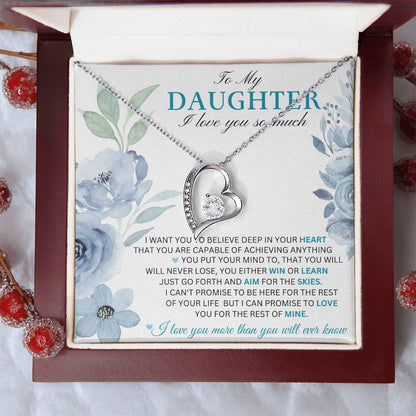 To My Daughter - Aim For The Skies - Forever Love Necklace