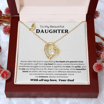 To My Beautiful Daughter - Emotions - Forever Love Necklace