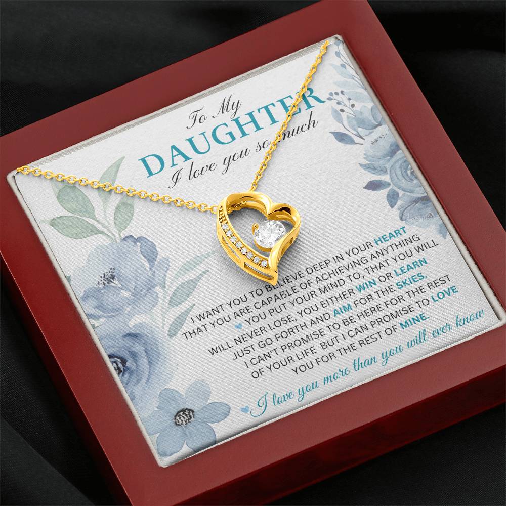 To My Daughter - Aim For The Skies - Forever Love Necklace