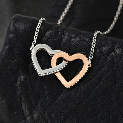 To My Beautiful Daughter - Grateful - Interlocking Hearts Necklace