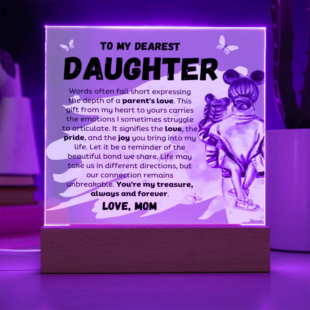 To My Dearest Daughter - Beautiful Bond - Acrylic Plaque