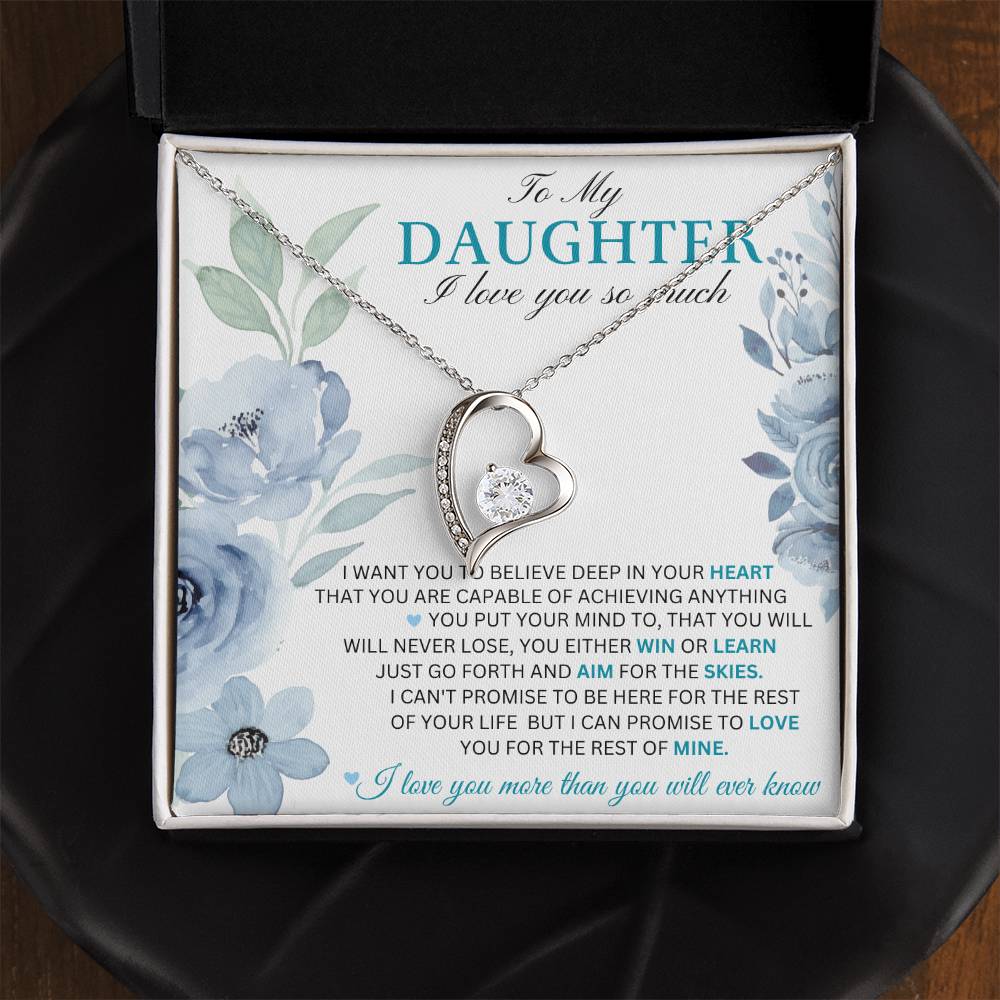 To My Daughter - Aim For The Skies - Forever Love Necklace