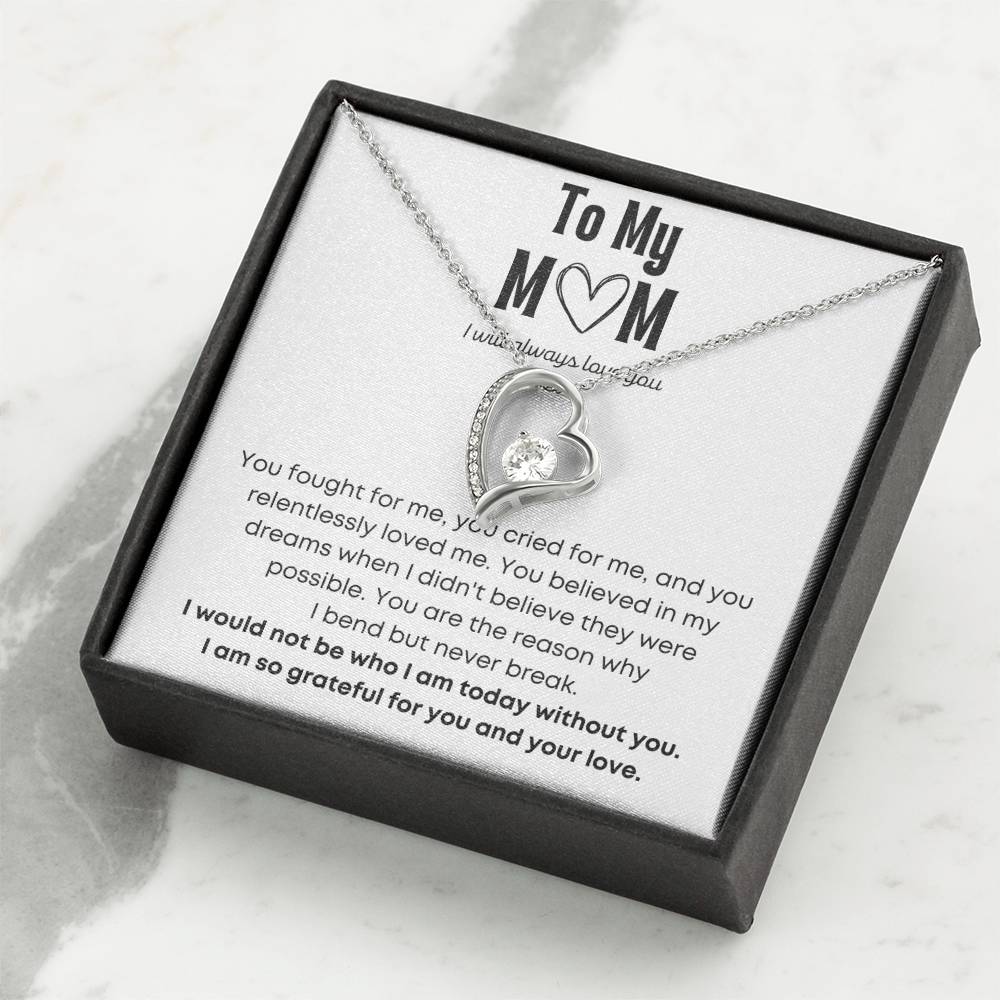 To My Mom - Dreams - Forever Love Necklace