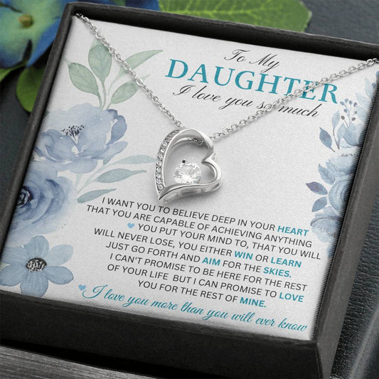 To My Daughter - Aim For The Skies - Forever Love Necklace